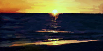 Zonsondergang zee